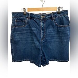 Style & Co. Dark Blue Denim Shorts NWT Boyfriend size 12